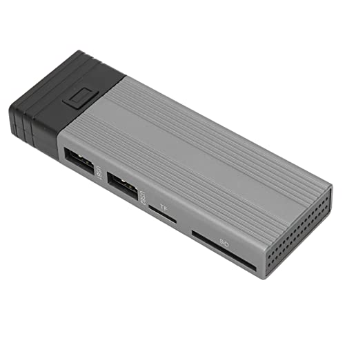 Nvme SSD Gehäuse, 4 in 1 USB3.0 M Key SSD Gehäuse Aluminiumlegierung Auto Sleep für Desktop Computer Grau von AXOC