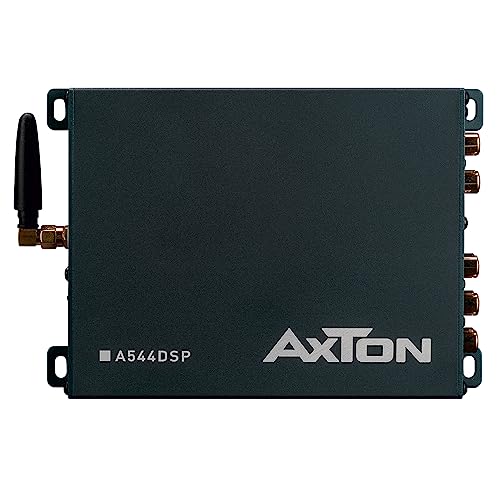 AXTON A544DSP: 4-Kanal Verstärker mit 10 DSP-Kanälen, optischer Eingang, Endstufe verlinkbar, ausgestattet mit Handy App-Steuerung, Bluetooth Audiostreaming, Hi-Res Audio optional von AXTON