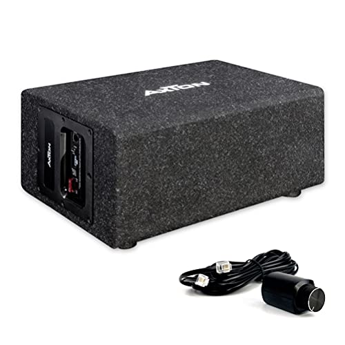 AXTON ATB120QBA – kompakter 20 cm / 8“ Aktiv Subwoofer, mit 100 W RMS Verstärker, aktive Bassreflex Bassbox für Auto, LKW, Reisemobil, Plug & Play einfacher Einbau von AXTON