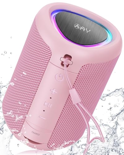 AY Tragbarer Bluetooth Lautsprecher mit Licht, Musikbox Bluetooth mit Leistungsstarker Kristallklarer Klang, IPX5 Wasserdicht,AUX&TF-Karteneingang, Stereo-Paarung, 24h Akku Perfekt für Zuhause,Draußen AY Tragbarer Bluetooth Lautsprecher mit Licht, Musikbox Bluetooth mit Leistungsstarker Kristallklarer Klang, IPX5 Wasserdicht,AUX&TF-Karteneingang, Stereo-Paarung, 24h Akku Perfekt für Zuhause,Draußen von AY