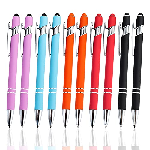 AYPUEZ kapazitiver 2-in-1-Stylus für Touchscreen-Geräte, 10 Praktischer Kugelschreiber， ​Multifunktions-Tablet-Stifte kompatibel mit Smartphones und Tablets(5 Verpackungsfarben) von AYEUPZ