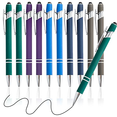 AYPUEZ kapazitiver 2-in-1-Stylus für Touchscreen-Geräte,10 Praktischer Kugelschreiber,​Multifunktions-Tablet-Stifte kompatibel mit Smartphones und Tablets (Dunkle Farbe) von AYEUPZ