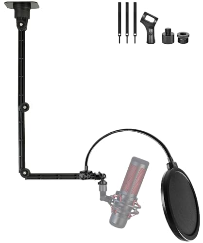 Mikrofon-Halterung für Decken- und Wandmontage, kompatibel mit Shure MV7, Blue Yeti, Razer, HyperX, Rode, Razer, XLR, USB-Mikrofonen Mikrofon-Halterung für Decken- und Wandmontage, kompatibel mit Shure MV7, Blue Yeti, Razer, HyperX, Rode, Razer, XLR, USB-Mikrofonen von AYIZON