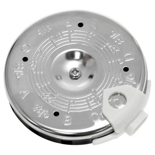 AYLIFU Stimmrohr Stimmgerät für Gitarre, 13 Tonhöhen, silberfarben, 70 x 65 mm, für Instrumentenstimmung, 1 Stück (Silber) von AYLIFU