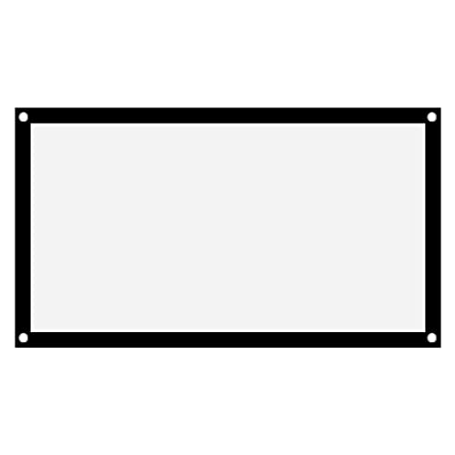 16:9 Projektionswand, Weiße Faltbare faltenfreie Projektionswand Tragbare HD Projektor Leinwand Weicher Vorhang Heimkino Projektionswand Outdoor Camping Filme (40 Zoll) von AYNEFY
