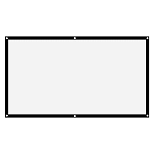 16:9 Projektionswand, Weiße Faltbare faltenfreie Projektionswand Tragbare HD Projektor Leinwand Weicher Vorhang Heimkino Projektionswand Outdoor Camping Filme (84 Zoll) von AYNEFY