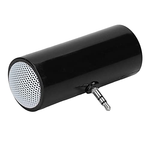 3,5-mm-Klinken-Stereo-Minilautsprecher, Tragbarer Kabelloser Plug-in-Lautsprecher, Kompatibel mit Arten von Digitalen Geräten, Geeignet für Mobiltelefone und Tablets (Schwarz) von AYNEFY