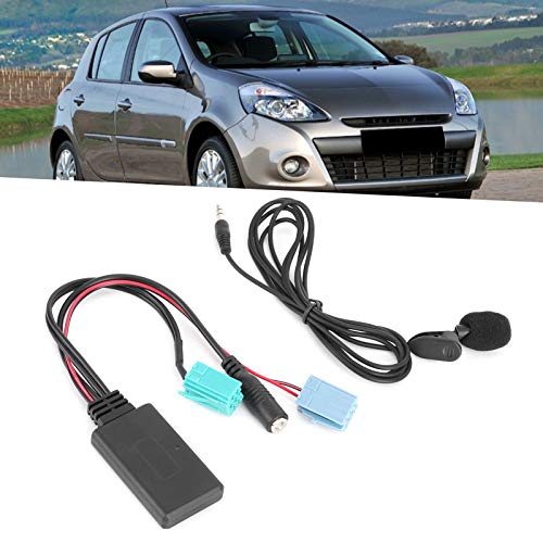 6-poliges Bluetooth-Audiokabel Autoradio AUX-IN-Adapter Bluetooth-Audiokabel DC12V mit Mikrofon für Clio Espace Megane von AYNEFY
