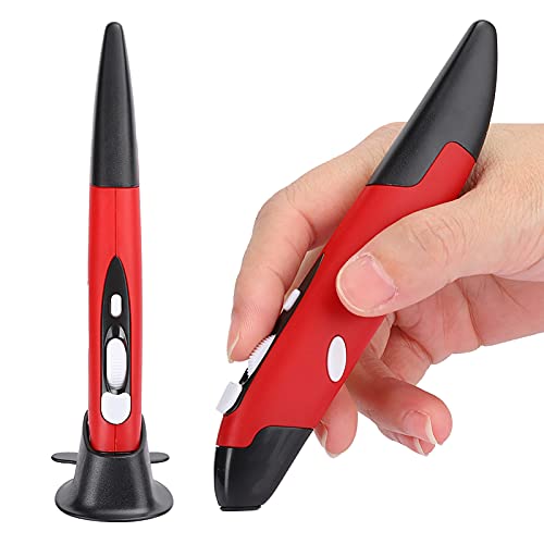 AYNEFY 2.4G Universal Wireless Handwriting Mouse Pen USB Wireless Computer Stylus Adjustable DPI Portable Optical PC Pen für Windows 8/7/Vista/XP/2000/Android/Linux/OS X (Rot) von AYNEFY