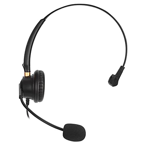 AYNEFY H600-2.5 Telefon-Headset, Einohriger Kundenservice-Kopfhörer mit Rauschunterdrückungsmikrofon, Leichtes Ergonomisches Design, Einfach zu Bedienen, Kompatibel mit 2,5 Mm AYNEFY H600-2.5 Telefon-Headset, Einohriger Kundenservice-Kopfhörer mit Rauschunterdrückungsmikrofon, Leichtes Ergonomisches Design, Einfach zu Bedienen, Kompatibel mit 2,5 Mm von AYNEFY
