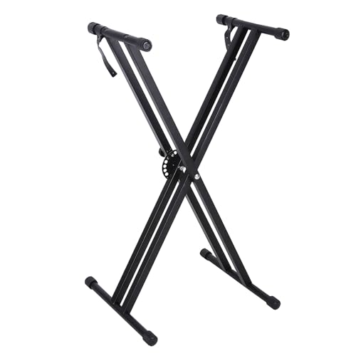 Keyboardst?nder,Doppelter X-Rahmen H?henverstellbar in 7-Stufen X-Keyboardbank Stabil Doppelstrebiger Keyboard St?nder Klappbar Digitalpiano St?nder Tragbar(Schwarz) Keyboardst?nder,Doppelter X-Rahmen H?henverstellbar in 7-Stufen X-Keyboardbank Stabil Doppelstrebiger Keyboard St?nder Klappbar Digitalpiano St?nder Tragbar(Schwarz) von AYNEFY