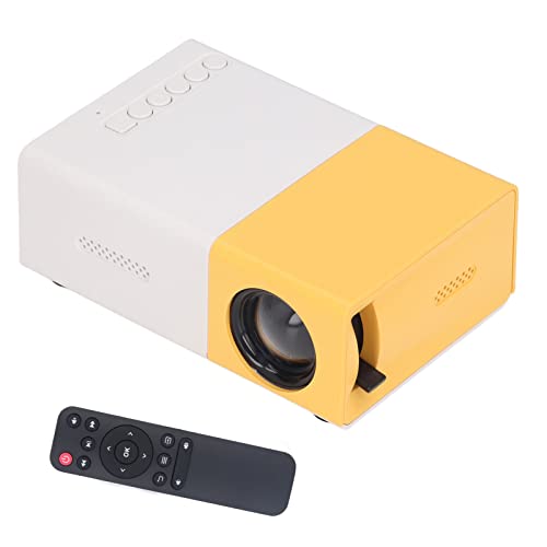 AYNEFY Mini-Projektor, HD 1920 X 1080 Auflösung Filmprojektor 24 Bis 60 Zoll Großbild-LED-Lichtquelle Tragbarer Projektor für Heimkino Im Freien, Film, 110 Bis 240 V von AYNEFY