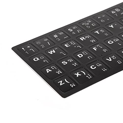 AYNEFY PC-Tastatur-Aufkleber, Thailändischer Computer-Tastatur-Aufkleber, Ersatz-Tastatur-Aufkleber, PVC-Ersatz-Tastatur-Aufkleber für Desktop-Computer, Laptop-Zubehör von AYNEFY