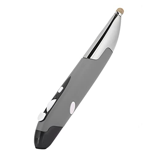 AYNEFY Stiftmaus, Kabellose Optische USB Stiftmaus, 2,4 G USB Computer Stift PC Zubehör, Personalisierte Innovative Air Maus Mäuse für PC Laptop Computer (Silber grau) von AYNEFY