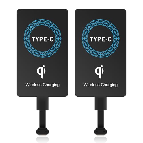 Aufkleber für Ladeempfänger, 2 STÜCKE Type-C QI Wireless Charger, Selbstklebender Aufkleber für Ladeempfänger für Mobiltelefone von AYNEFY