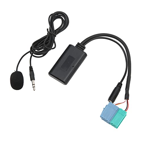 Auto Bluetooth 5.0 Adapter, AUX Eingangsadapter Drahtloses Audiomodul Mit Mikrofon, 12V Universal Kabelgebundener Frequenz Audioadapter von AYNEFY