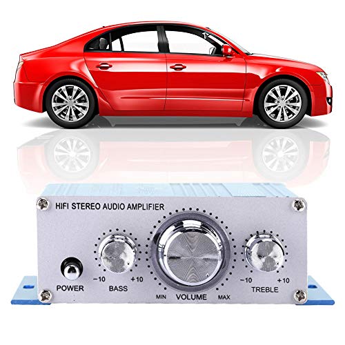 Car Audio Amplifier, HiFi Audio Musik CD DVD MP3 FM Player, High Fidelity Digital Car Audio, Digital Audio Quad Channel Amplifier mit DSP Electronic Keyboard Control (Blau) von AYNEFY