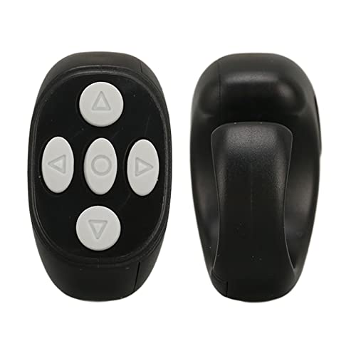 Fernbedienung Page Turner, Smart Ring Controller Bluetooth 5.3 Drahtlose Fernbedienung Page Turner Electronic Book (Schwarz) von AYNEFY