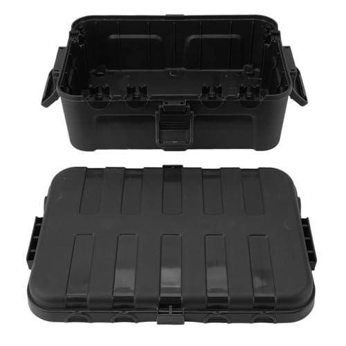 Großer Kabelanschlusskasten, IP54 Wasserdichter Elektrokasten für Stecker, Timer, Weihnachtsbeleuchtung, mit 6 Kabeleinführungen, Wandmontierbar, Ideal für den Außen- und (BLACK) von AYNEFY