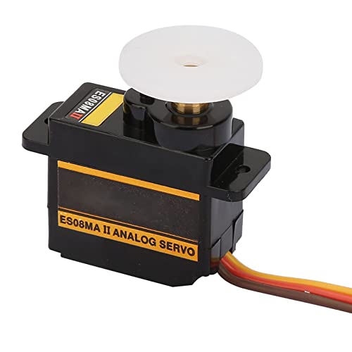 Mini Servo RC, ES08MA II RC Servo Micro Metal Gear Servo, 12 G / 1,8 Kg / 10 Sekunden Hochgeschwindigkeits-Servo-Analoggetriebe, Stoßfeste Metallgetriebe-Analog-Servo-stabile von AYNEFY