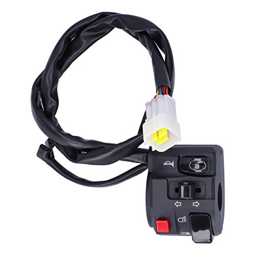 Motorrad-Lenkerschalter, Motorrad-7/8-Zoll-Lenkerhalterungsschalter, Elektrische LED-EIN/Aus mit Taste, Hupenknopf, Scheinwerfer-Blinker-Nebelscheinwerfer-Controller von AYNEFY