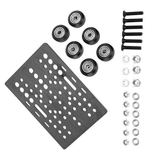 Opennbuilds Gantry Plate Slide Build Board Lager-Riemenscheiben-Set, Hochwertiges Aluminium, Leicht und Einfache Installation für 3D-Drucker, V-Linearführung, Schwarz Eloxiert, Opennbuilds Gantry Plate Slide Build Board Lager-Riemenscheiben-Set, Hochwertiges Aluminium, Leicht und Einfache Installation für 3D-Drucker, V-Linearführung, Schwarz Eloxiert, von AYNEFY