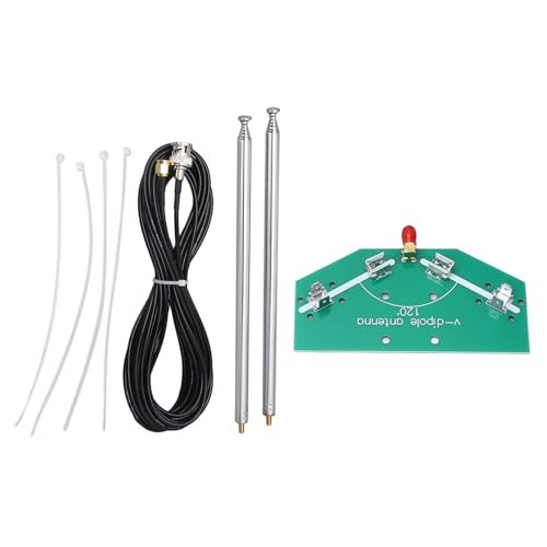 Teleskopantenne, 97 cm Lange V-Dipolantenne mit 78 M-415 MHz Frequenzbereich, SMA-Buchse für Luftfahrtanwendungen, mit PCB-Antennenantenne Teleskopantenne, 97 cm Lange V-Dipolantenne mit 78 M-415 MHz Frequenzbereich, SMA-Buchse für Luftfahrtanwendungen, mit PCB-Antennenantenne von AYNEFY