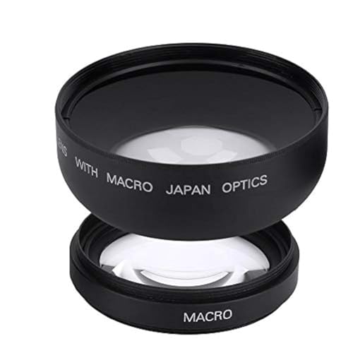 Weitwinkel Makro Objektiv 52mm 0.45X Weitwinkel Universal Konvertierung Makro Objektiv Professionelle optische Glaskamera Nahaufnahme Objektiv für Kamera Canon Nikon Sony von AYNEFY