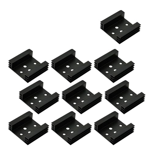 VNJUGF 1/5/10 STÜCKE 45 * 45 * 14mm Kühlkörper Kühlrippe Kühler Kühler Aluminium-Kühlkörper for TO-3 Transistor Kühlung Zubehör wanglan(10PCS) von AYRTEGI