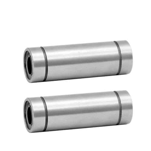 VNJUGF 2 stücke Linear Kugellager LM6LUU LM8LUU LM10LUU LM12LUU 6mm 8mm 10 Teil Bush Buchse 3D Drucker Teile Aluminium Zubehör wanglan(2pcs LM6LUU) von AYRTEGI