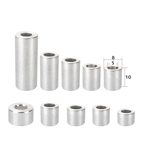 VNJUGF 20 stücke 3D Drucker Teile Aluminium Spacer V-slot Isolation Spalte Separate Säule Quarantäne Bohrung 5MM 3D Drucker wanglan(5x8x10mm) von AYRTEGI