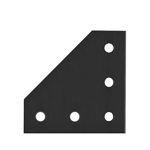 VNJUGF 2020/2040 aluminium Profil for 5 Löcher 90 Grad Joint Bord Platte Ecke Winkel Halterung T/L Verbindung Joint Streifen 3D Drucker wanglan(Black L) von AYRTEGI