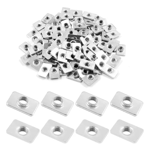 VNJUGF 25 stücke Flache Schiebe T-Slot Mutter M5 M4 M3 Serie Aluminium Profile Rahmen 3D Drucker Router Bauen Schiene wanglan(M4) von AYRTEGI