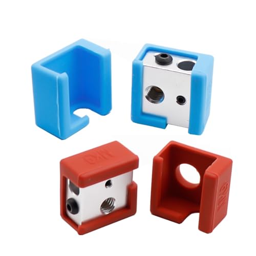 VNJUGF 2pcs 3D Printer Parts MK8 Silicone Sock Protective Cover To Heated Block J-head Hotend MK8 Extruder Nozzle Heater Block MK8/MK9 wanglan(Black,5pcs Cover) von AYRTEGI