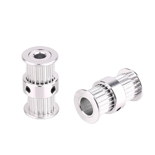 VNJUGF GT2 Zahnriemenscheibe 20 Zähne 5 mm Synchrones Doppelrundkopf-Radgetriebe 20 Zähne for Riemen 3D-Druckerteile 2GT Schraubenteil wanglan(5PCS,8mm) von AYRTEGI