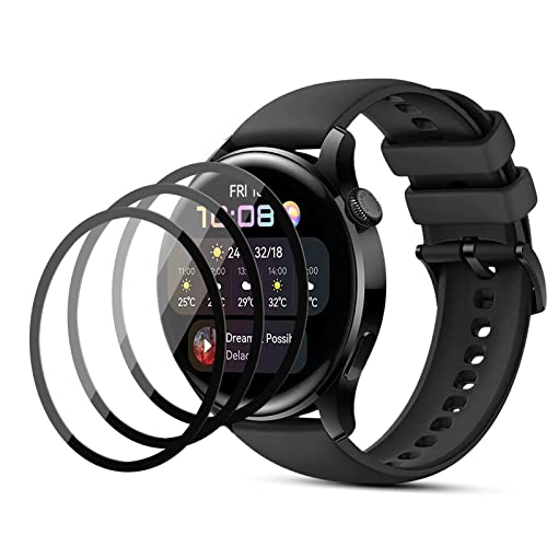 AYSOW Displayschutzfolie aus gehärtetem Glas für HUAWEI Watch 3 Active, Schutzfolie Anti-Kratzer Gehärtetes Glas folie Kompatibel mit HUAWEI Watch 3 Active [3-Stück] von AYSOW