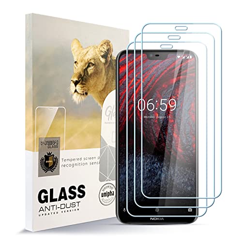 AYSOW Displayschutzfolie für Nokia 6.1 Plus Premium Glas 0.3mm 9H Härte 2.5D Film, Anti-Kratzer, Blasenfrei, Glasschutzfolie Schutzfolie für Nokia 6.1 Plus[3 Stück] von AYSOW