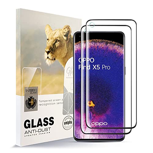 AYSOW Displayschutzfolie für Oppo Find X5 Pro Premium Glas 0.3mm 9H Härte 2.5D Film, Anti-Kratzer, Blasenfrei, Glasschutzfolie Schutzfolie für Oppo Find X5 Pro[2 Stück] von AYSOW