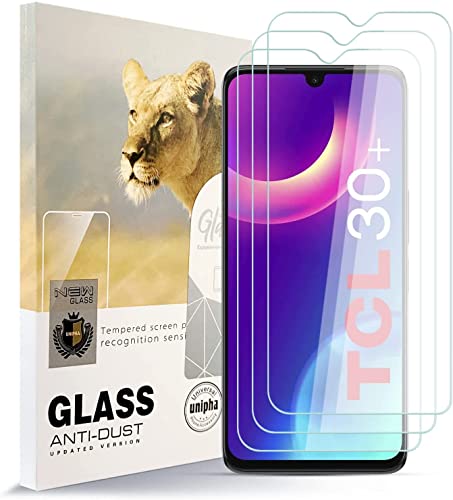 AYSOW Displayschutzfolie für TCL 30 Plus Premium Glas 0.3mm 9H Härte 2.5D Film, Anti-Kratzer, Glasschutzfolie Schutzfolie für TCL 30 Plus[3 Stück] von AYSOW