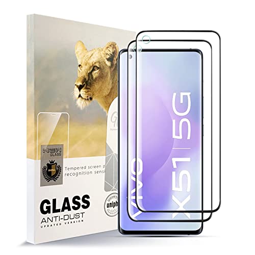 AYSOW Displayschutzfolie für VIVO X51 5G Premium Glas 0.3mm 9H Härte 2.5D Film, Anti-Kratzer, Blasenfrei, Glasschutzfolie Schutzfolie für VIVO X51 5G[2 Stück] von AYSOW