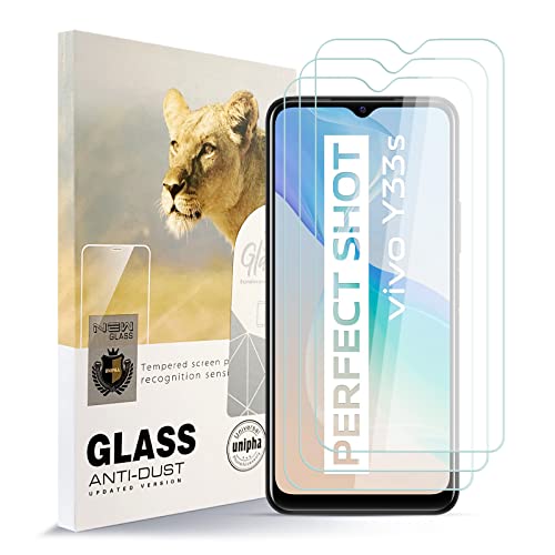 AYSOW Displayschutzfolie für VIVO Y33S Premium Glas 0.3mm 9H Härte 2.5D Film, Anti-Kratzer, Blasenfrei, Glasschutzfolie Schutzfolie für VIVO Y33S[3 Stück] von AYSOW