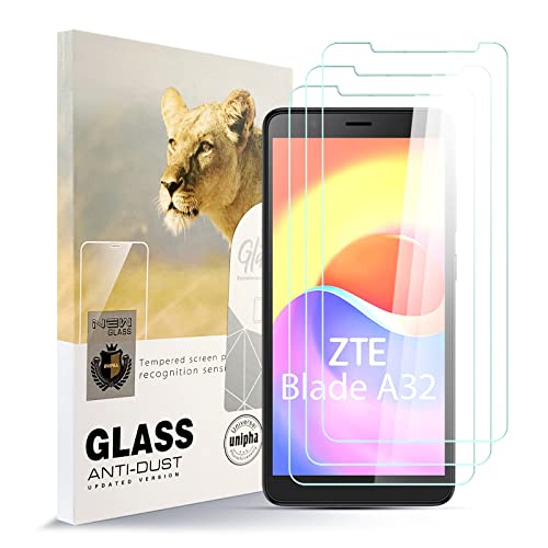 AYSOW Displayschutzfolie für ZTE Blade A32 Premium Glas 0.3mm 9H Härte 2.5D Film, Anti-Kratzer, Blasenfrei, Glasschutzfolie Schutzfolie für ZTE Blade A32[3 Stück] von AYSOW