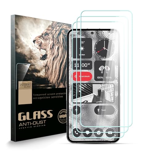 AYSOW Gehärtetes Glas Bildschirmschutz für Nothing Phone 2, Premium-Glas 0,3mm 9H Härte 2.5D Film, Anti-Kratzer, Einfache Installation, Bildschirmschutz für Nothing Phone 2[Packung mit 3] von AYSOW