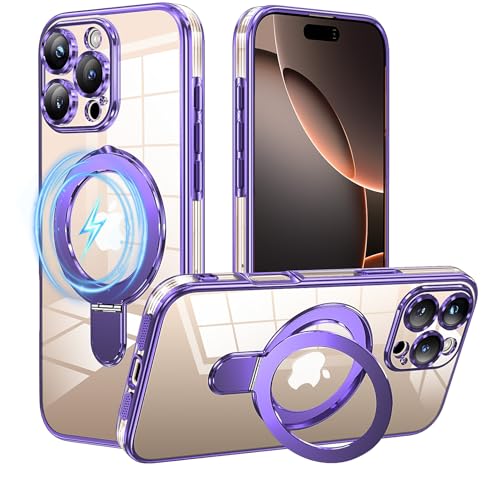 Magnetische Hülle für iPhone 16 Pro Max mit O-Ring-Ständer, klare schlanke weiche Kante Hülle für Damen, Herren, Mädchen, Jungen, Fallschutz, stoßfest, schlanke Passform, langlebig, stilvolle Magnetische Hülle für iPhone 16 Pro Max mit O-Ring-Ständer, klare schlanke weiche Kante Hülle für Damen, Herren, Mädchen, Jungen, Fallschutz, stoßfest, schlanke Passform, langlebig, stilvolle von AYSZNBLA
