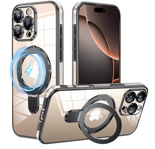 Magnetische Hülle für iPhone 16 Pro Max mit O-Ring-Ständer, klare schlanke weiche Kante Hülle für Damen, Herren, Mädchen, Jungen, Fallschutz, stoßfest, schlanke Passform, langlebig, stilvolle Magnetische Hülle für iPhone 16 Pro Max mit O-Ring-Ständer, klare schlanke weiche Kante Hülle für Damen, Herren, Mädchen, Jungen, Fallschutz, stoßfest, schlanke Passform, langlebig, stilvolle von AYSZNBLA