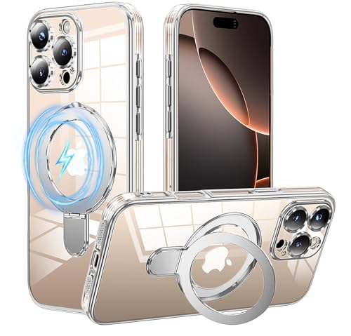 Magnetische Hülle für iPhone 16 Pro Max mit O-Ring-Ständer, klare schlanke weiche Kante Hülle für Damen, Herren, Mädchen, Jungen, Fallschutz, stoßfest, schlanke Passform, langlebig, stilvolle Magnetische Hülle für iPhone 16 Pro Max mit O-Ring-Ständer, klare schlanke weiche Kante Hülle für Damen, Herren, Mädchen, Jungen, Fallschutz, stoßfest, schlanke Passform, langlebig, stilvolle von AYSZNBLA