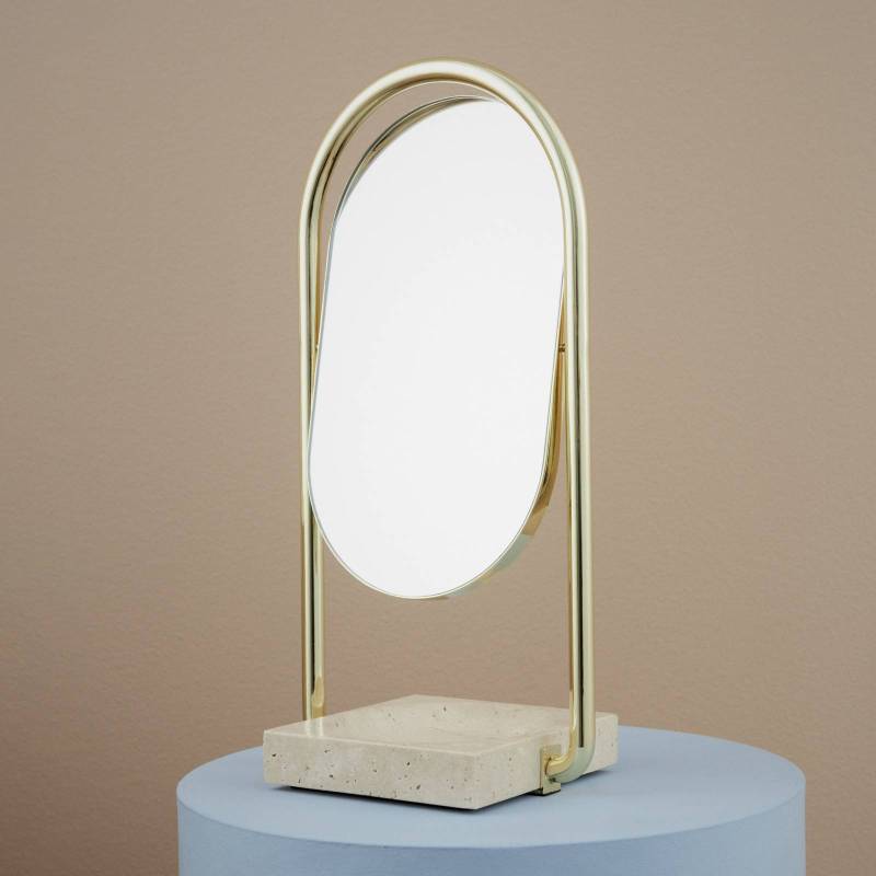 AYTM Tischspiegel Angui, gold, Höhe 35 cm, Glas, Marmor von AYTM