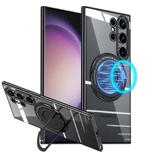 Schutzhülle für Samsung Galaxy S24 Ultra mit Halterung, kompatibel mit magnetischer Autohalterung, hartes Polycarbonat, kratzfeste Handyhülle mit magnetischem Saugnapf, Ständer, Hülle für Galaxy S24 Schutzhülle für Samsung Galaxy S24 Ultra mit Halterung, kompatibel mit magnetischer Autohalterung, hartes Polycarbonat, kratzfeste Handyhülle mit magnetischem Saugnapf, Ständer, Hülle für Galaxy S24 von AYUBOC