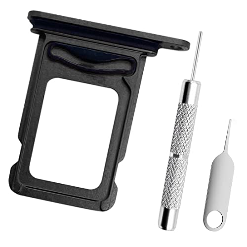 Ersatz Sim Karten Slot Tray Halter Kompatibel mit iPhone 12 2020 6.1 Zoll 1 Metall SIM Karten Tray Halter mit Wasserdicht Gummidichtungsring, 1 Offener Auswurfstift und 1 Nadelöffner Auswerfer, von AYWFEY