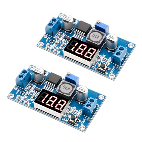 AYWHP 2 PCS DC-DC step down converter mit LED Anzeige, verstellbares Abwärtsmodul spannungsregler stabiles 36 V, 24 V, 12 V bis 5 V, 2A Leistungsmodul von AYWHP